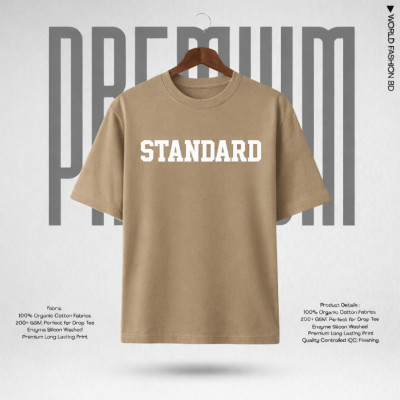 MENS PREMIUM DROP SHOULDER T-SHIRT- [BISCUITE]