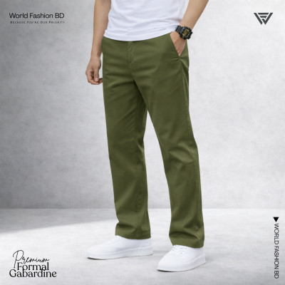 4 POCKET FORMAL CHINOS-[PREMIUM OLIVE]