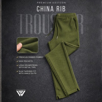China Rib Low Cut Baggy - Olive