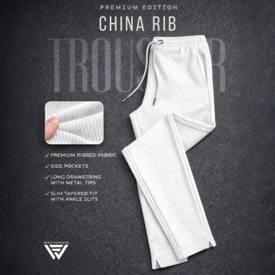 China Rib Low Cut Baggy - White