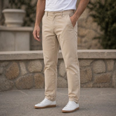 4 POCKET FORMAL CHINOS-[PREMIUM BROWN]