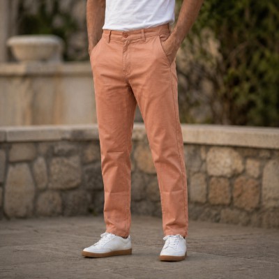 4 POCKET FORMAL CHINOS-[PREMIUM BURNT ORANGE]