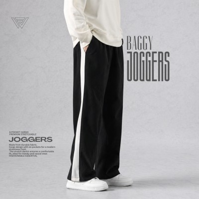 PREMIUM COTTON BAGGY TROUSER - [BAGGY BLACK]
