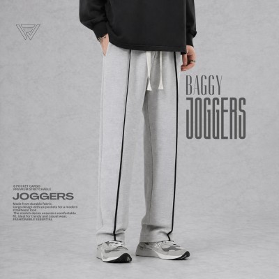 PREMIUM COTTON BAGGY TROUSER-[1-STEP ASH]