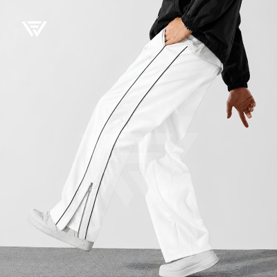 Urban Zip Wide-Leg Track Pant – White