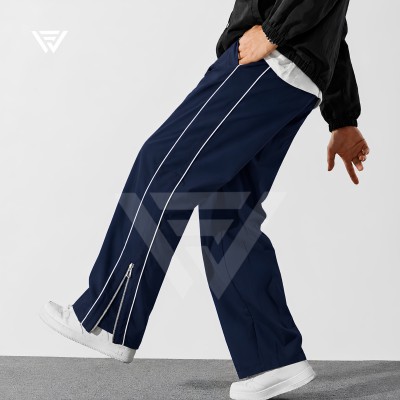 Urban Zip Wide-Leg Track Pant – Navy