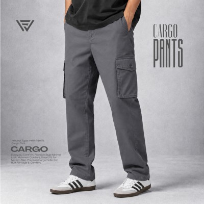 6 POCKET CARGO CHINOS - [PREMIUM DEEP ASH]