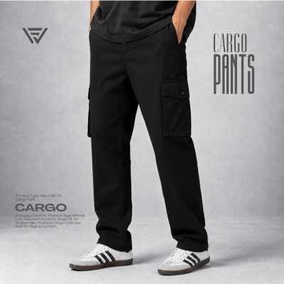 6 POCKET CARGO CHINOS - [PREMIUM BLACK]