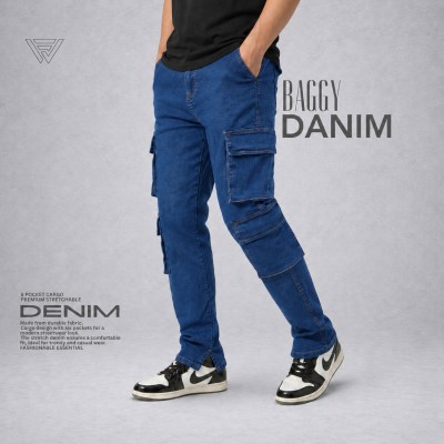 Premium Denim Jeans - 8 Pocket (Stretch) (Deep Blue)