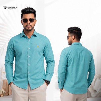 Men's Stylish Solid Shirt - [Sky]