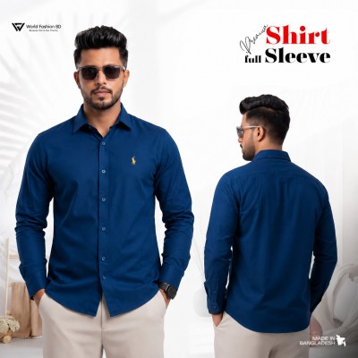 Men's Stylish Solid Shirt - [Blue]