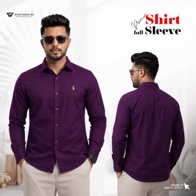 Men's Stylish Solid Shirt - [Purple]