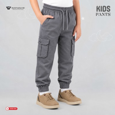 Kids Premium Twill Cotton Pant - Deep Ash