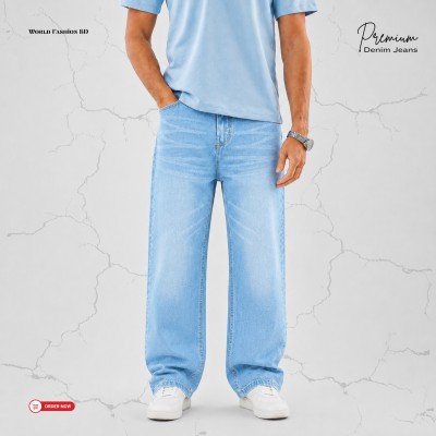 Men's Oversized Baggy Jeans - Light Wash