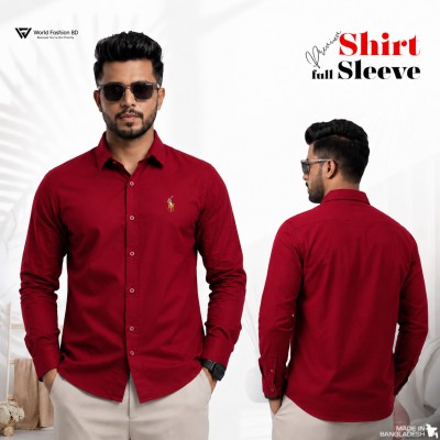 Men's Stylish Solid Shirt - [Red]