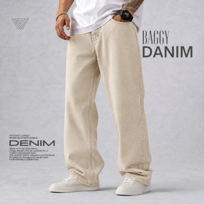 4 POCKET BAGGY DENIM JEANS - [PREMIUM Off-White]