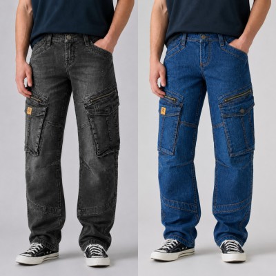 Men's Urban Cargo Zipper Denim Combo