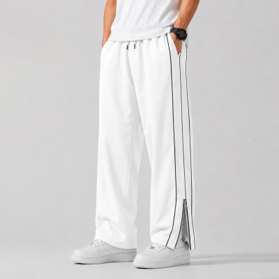 Urban Zip Wide-Leg Track Pant – White
