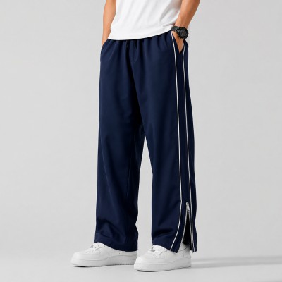 Urban Zip Wide-Leg Track Pant – Navy