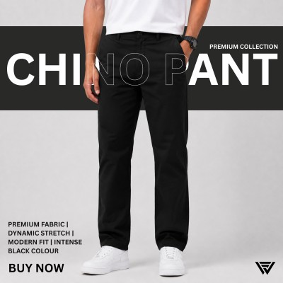 Slim Straight Stretch Cotton Twill Chinos - Premium Black