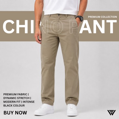 Slim Straight Stretch Cotton Twill Chinos - Premium Brown
