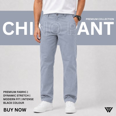 Slim Straight Stretch Cotton Twill Chinos - Premium Ash