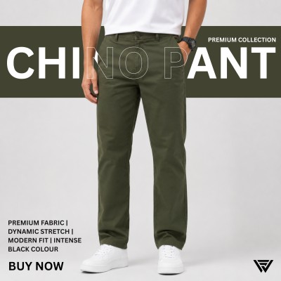 Slim Straight Stretch Cotton Twill Chinos - Premium Olive