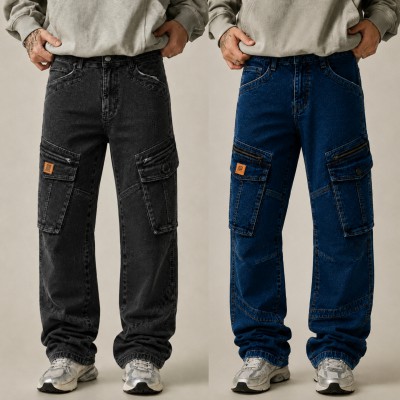 Men's Urban Cargo Zipper Denim Combo