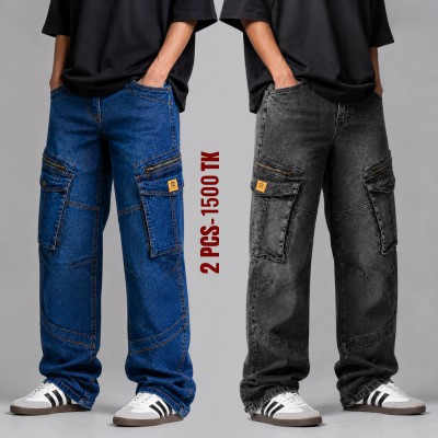 Men's Urban Cargo Zipper Denim Combo