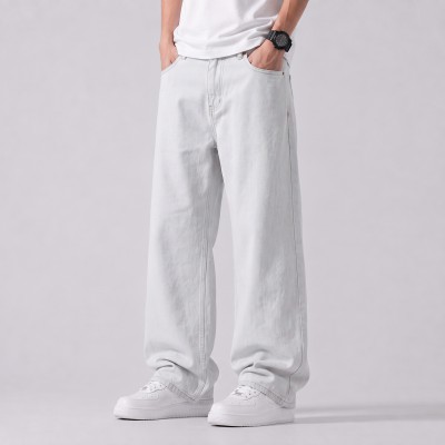 4 POCKET BAGGY DENIM JEANS - [CRYSTAL WHITE]