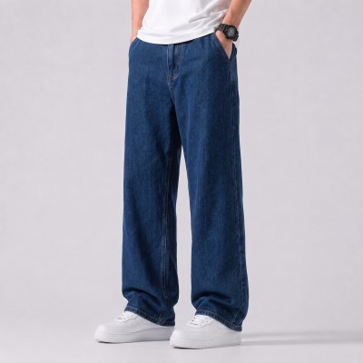 4 POCKET BAGGY DENIM JEANS - [PREMIUM DEEP BLUE]