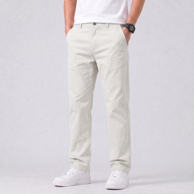 Slim Straight Stretch Cotton Twill Chinos - Premium Off-White