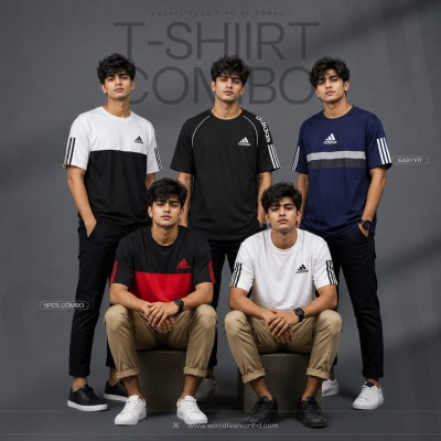 Sports T-Shirt Combo - 5 pcs
