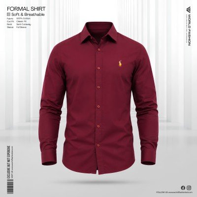 Men’s Cotton Exclusive Formal Shirt - [Maroon]