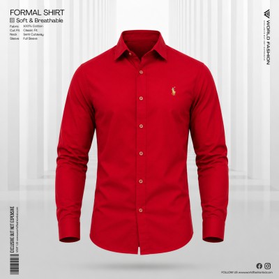 Men’s Cotton Exclusive Formal Shirt - [Red]