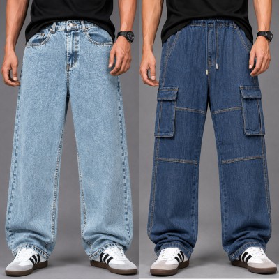 4/6 Pocket Denim Jeans 2PCS Combo - [4LIGHT & 6NEVY]
