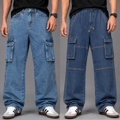 6 Pocket Denim Jeans 2PCS Combo - [6LIGHT & 6NEVY]