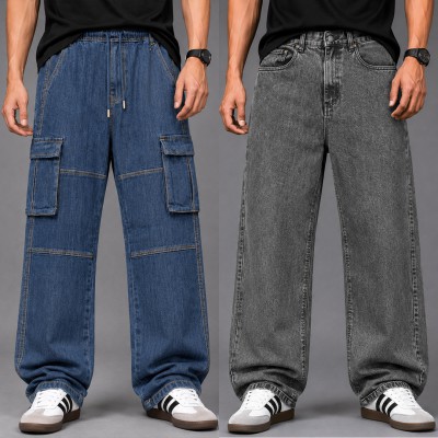 6/4 Pocket Denim Jeans 2PCS Combo - [6NEVY & 4ASH]