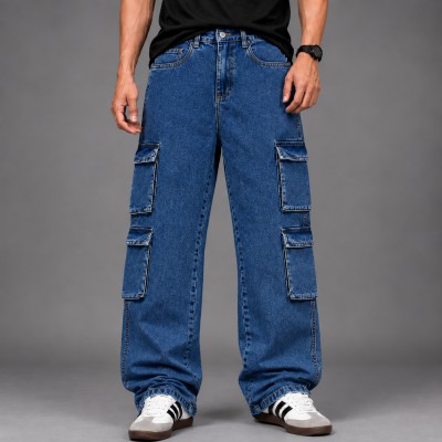 8 Pocket Denim Jeans Deep Blue
