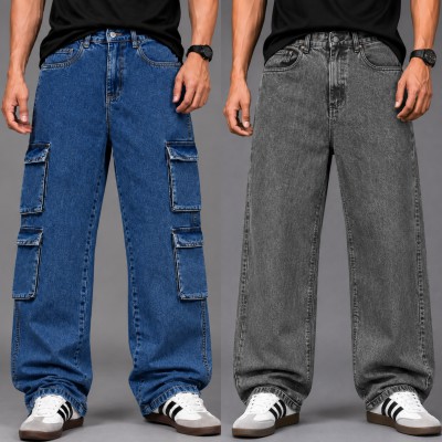 8/4 Pocket Denim Jeans 2PCS Combo - [8LIGHT & 4ASH]