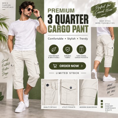 Premium Ripstop Cargo Shorts – OFF WHITE