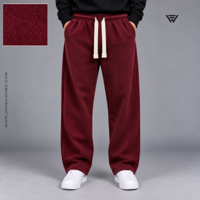 Premium Rib Cotton Joggers – Maroon