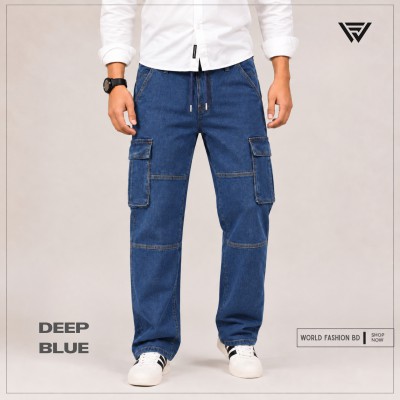 Premium Denim Jeans - 6 Pocket (Stitch) (Deep Blue)