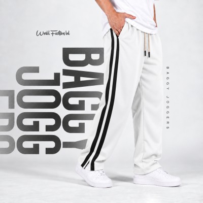 Low Cut Baggy Joggers - WHITE