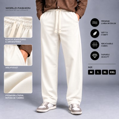 Premium China Interlock Joggers – Off White