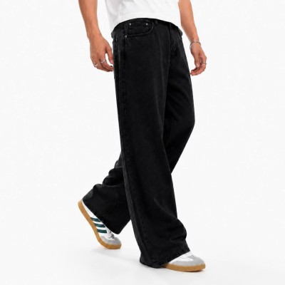 4 POCKET BAGGY DENIM JEANS - [PREMIUM BLACK]