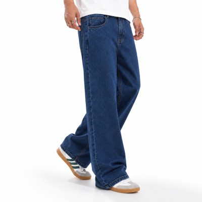 4 POCKET BAGGY DENIM JEANS - [PREMIUM DEEP BLUE]