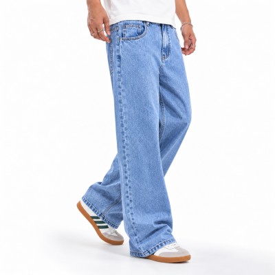 4 POCKET BAGGY DENIM JEANS - [ACID WASH LIGHT]