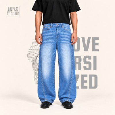Oversize Cross Washed Denim - Classic Light Blue