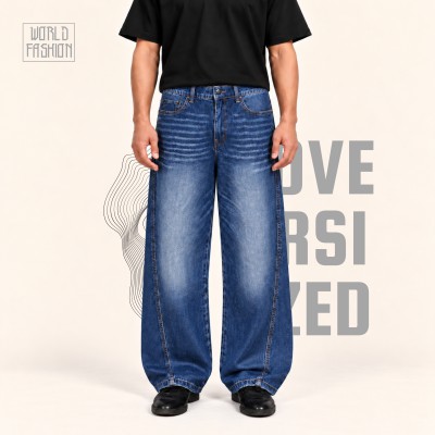 Oversize Cross Washed Denim - Phantom Blue